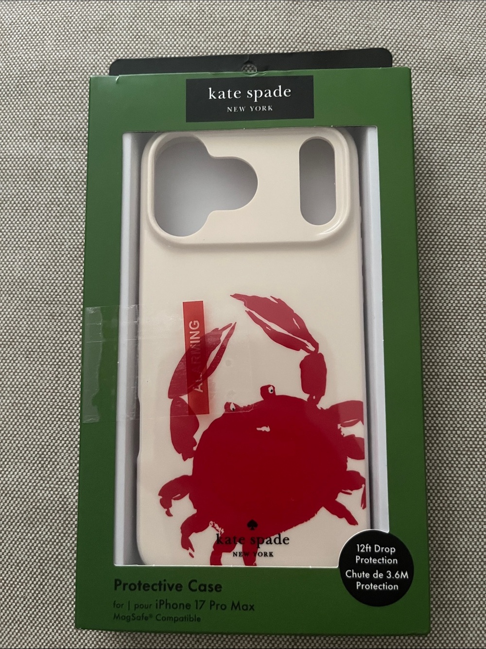 kate spade Cream and Red Crab iPhone 17 Pro Max Case